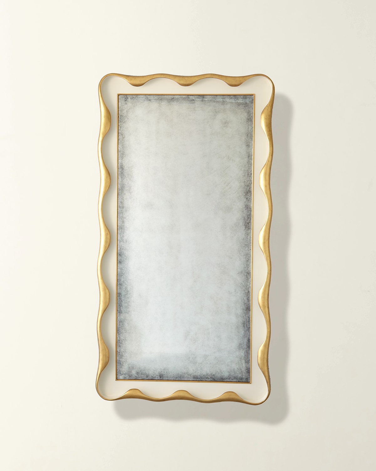 Shop Ashley Childers For Global Views Venus Leaning Mirror In Ivory