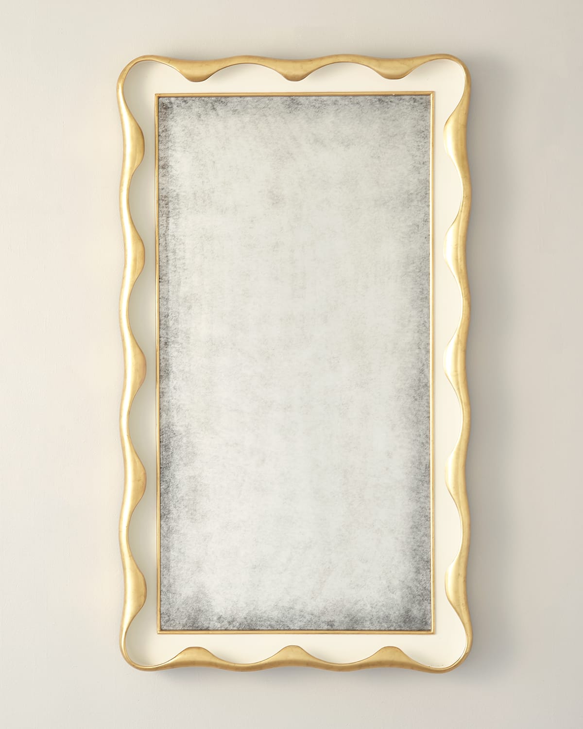 Shop Ashley Childers For Global Views Venus Mirror In Ivory