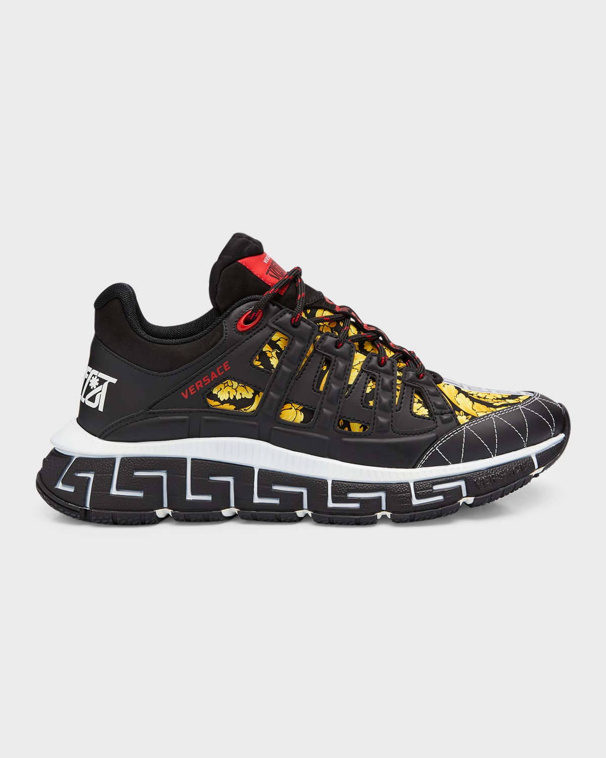 Shop Versace Chain Reaction Heritage Baroque-Print Sneakers