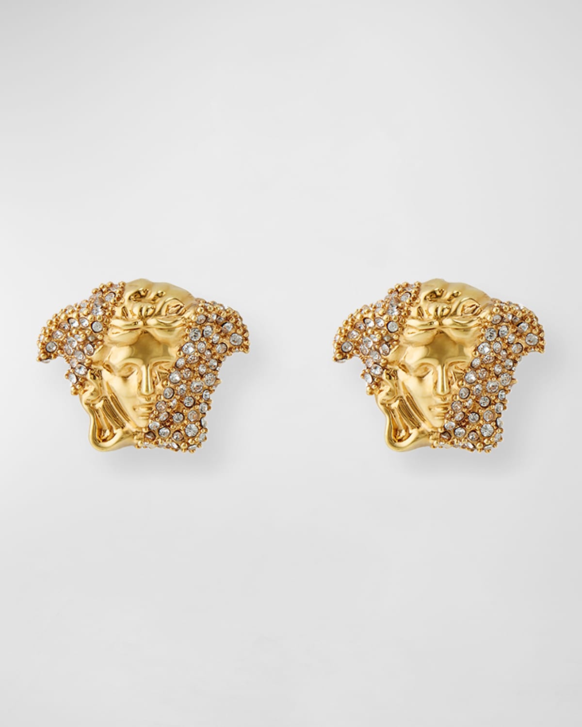 Men's Medusa Head Crystal-Embellished Earrings