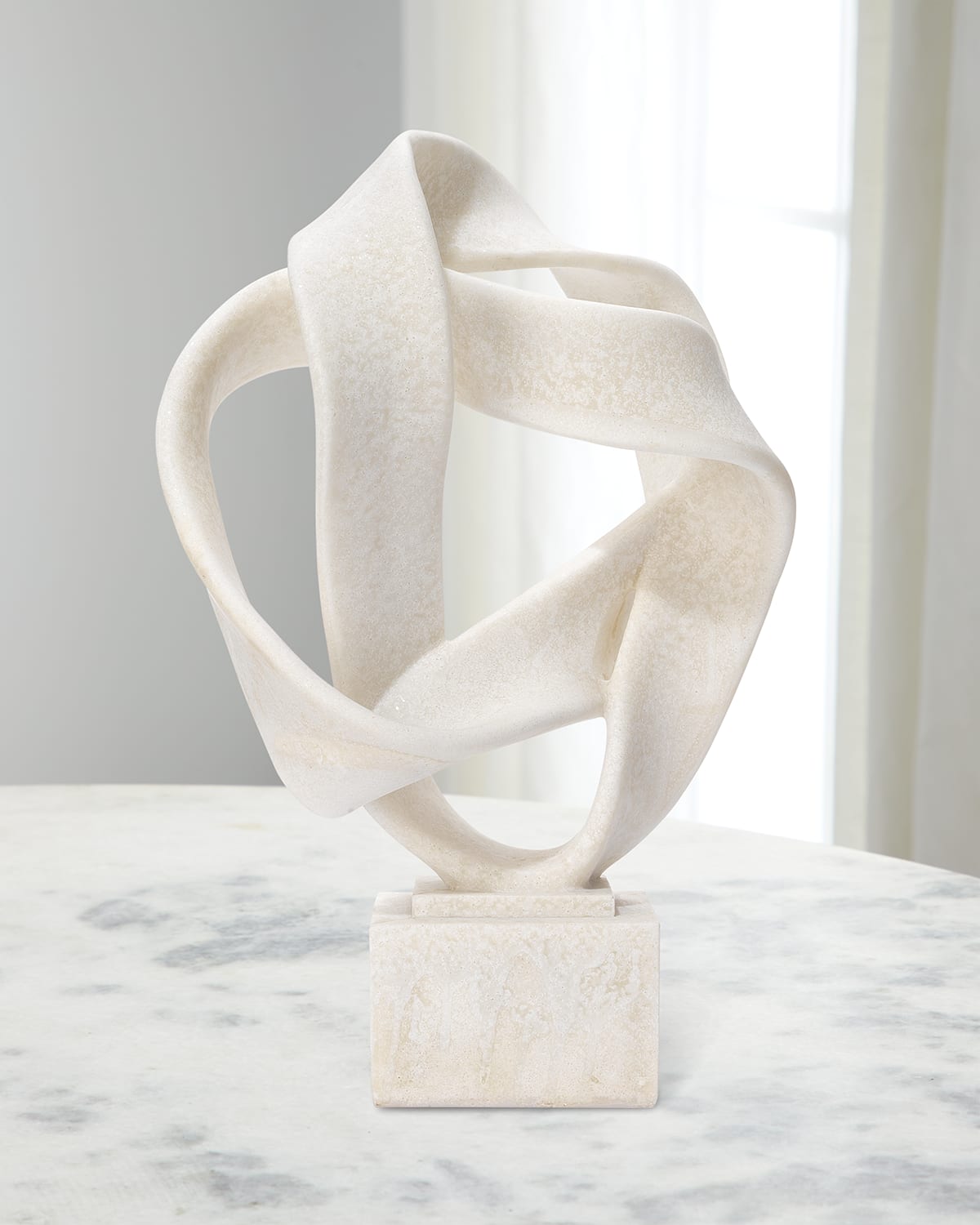 Shop Jamie Young Intertwined Object On Stand In Off White
