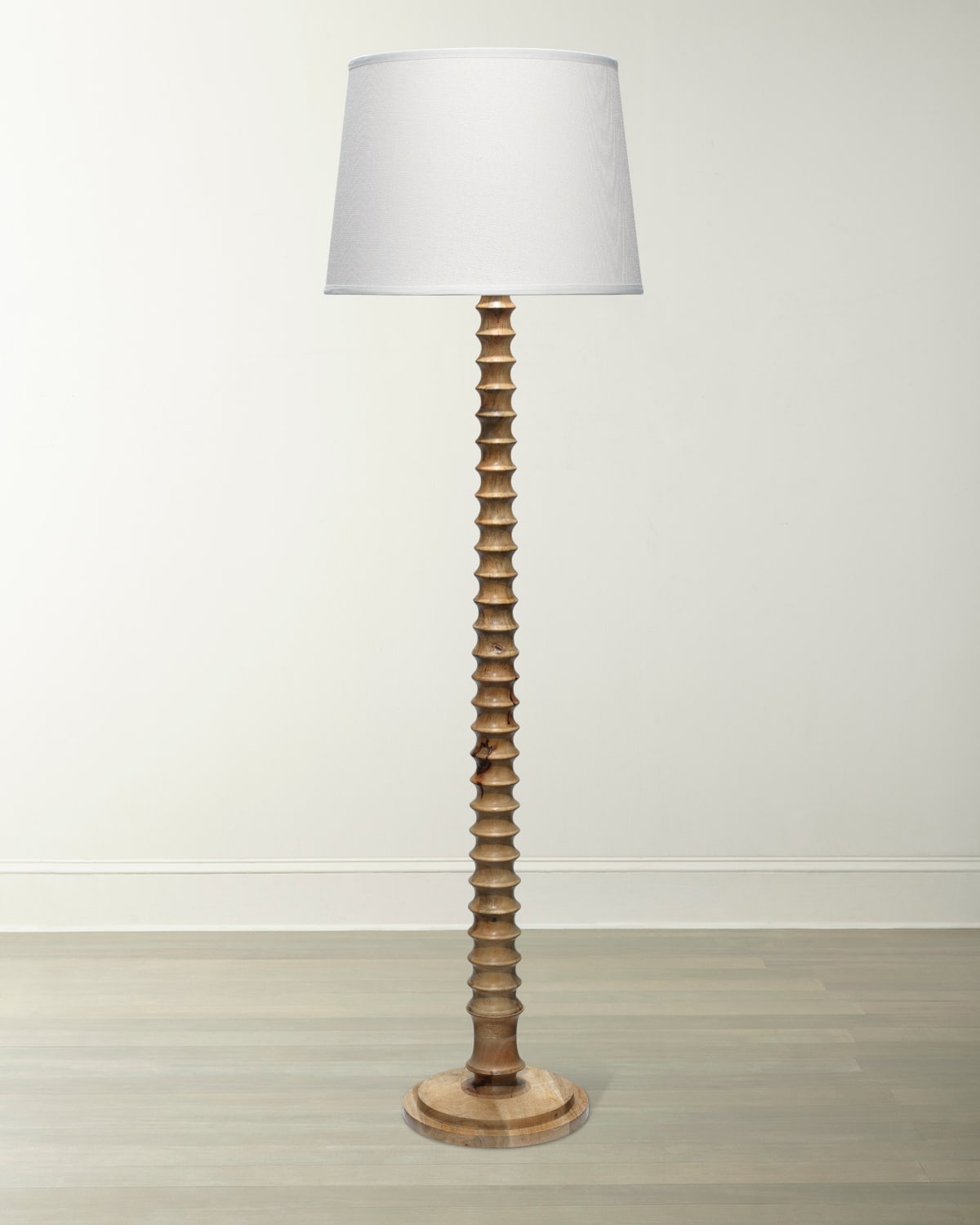 Jamie Young Revolution Floor Lamp In Bleached Wood