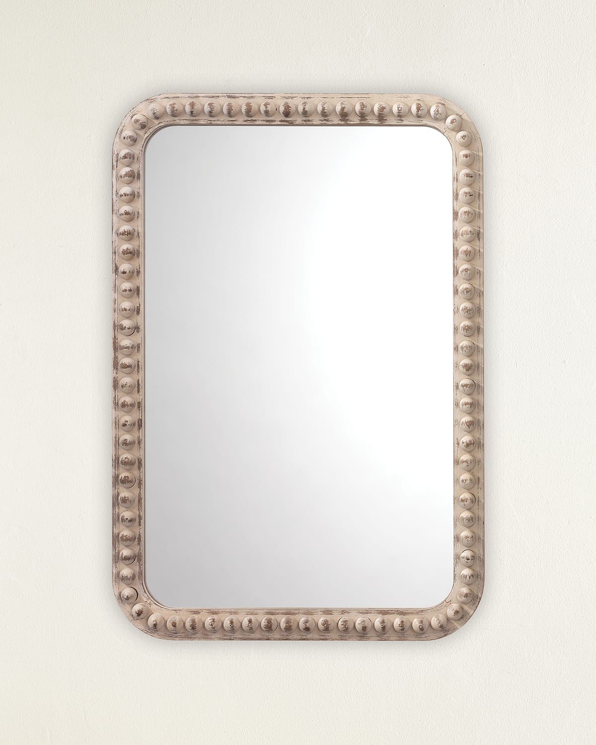 Jamie Young Audrey Rectangle Mirror In White Washed Wood