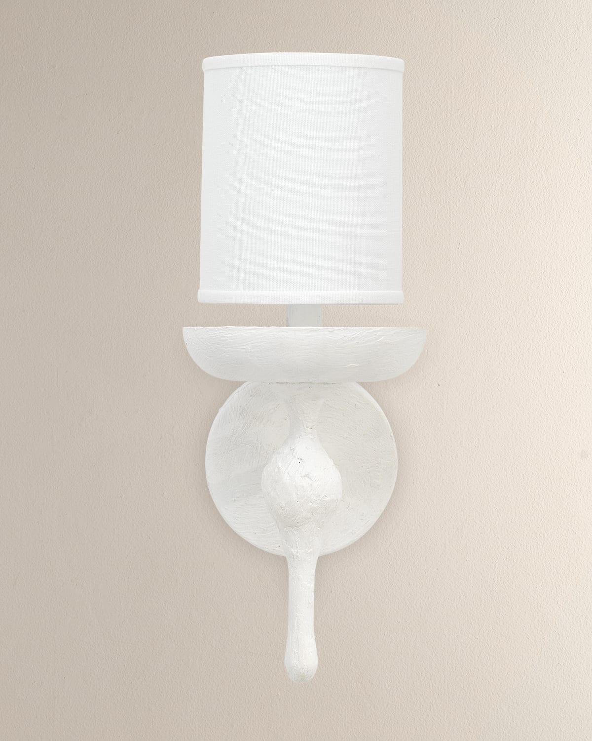 Jamie Young Concord Wall Sconce In White Plaster
