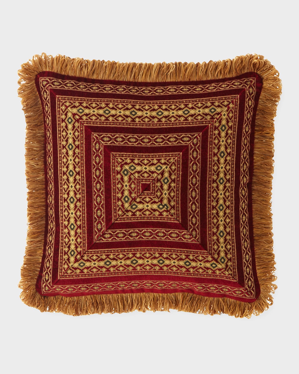 Shop Austin Horn Collection Remington Mitered Pillow In Scarlet