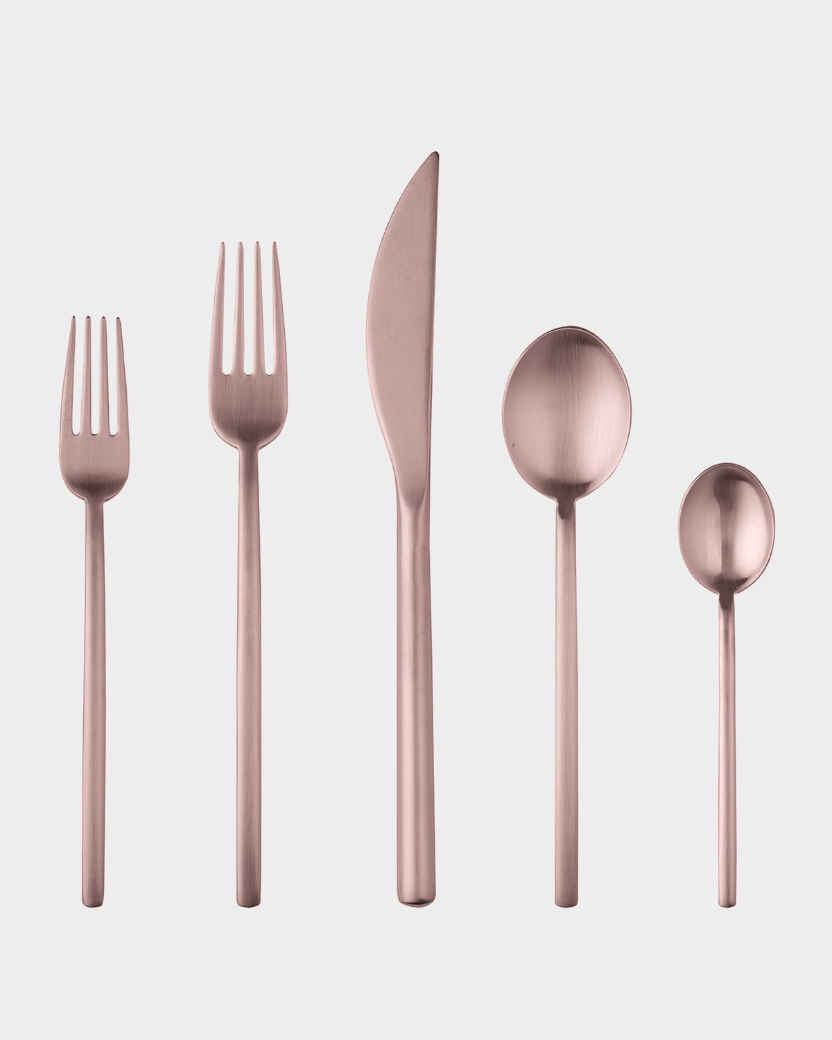 Shop Mepra Due Ice Champagne 5-piece Flatware Set In Bronze