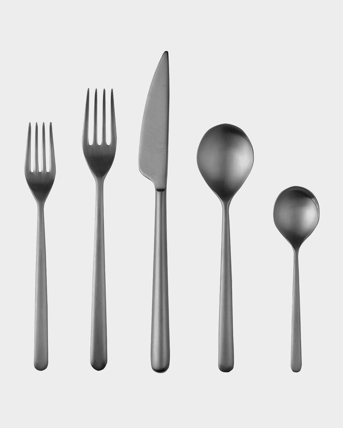 Shop Mepra Linea Ice 5-piece Flatware Set In Nero