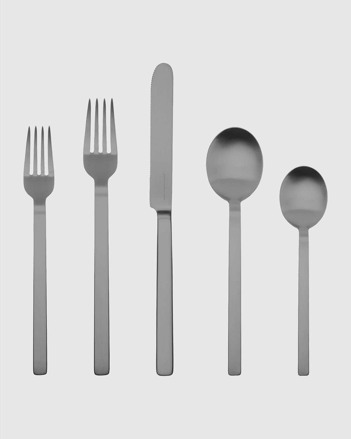 Mepra Stile Nero 5-piece Flatware Place Setting In Oro Nero