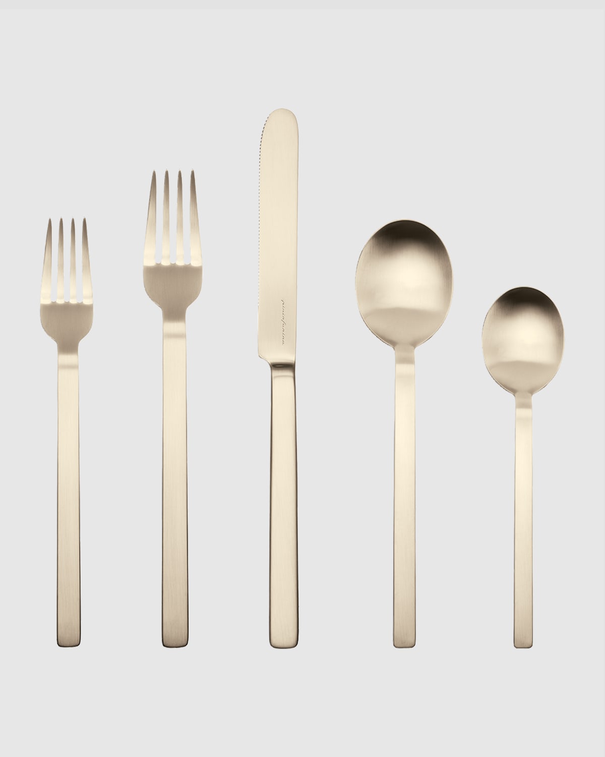 Mepra Stile Ice Oro Nero 5-piece Flatware Set In Neutral