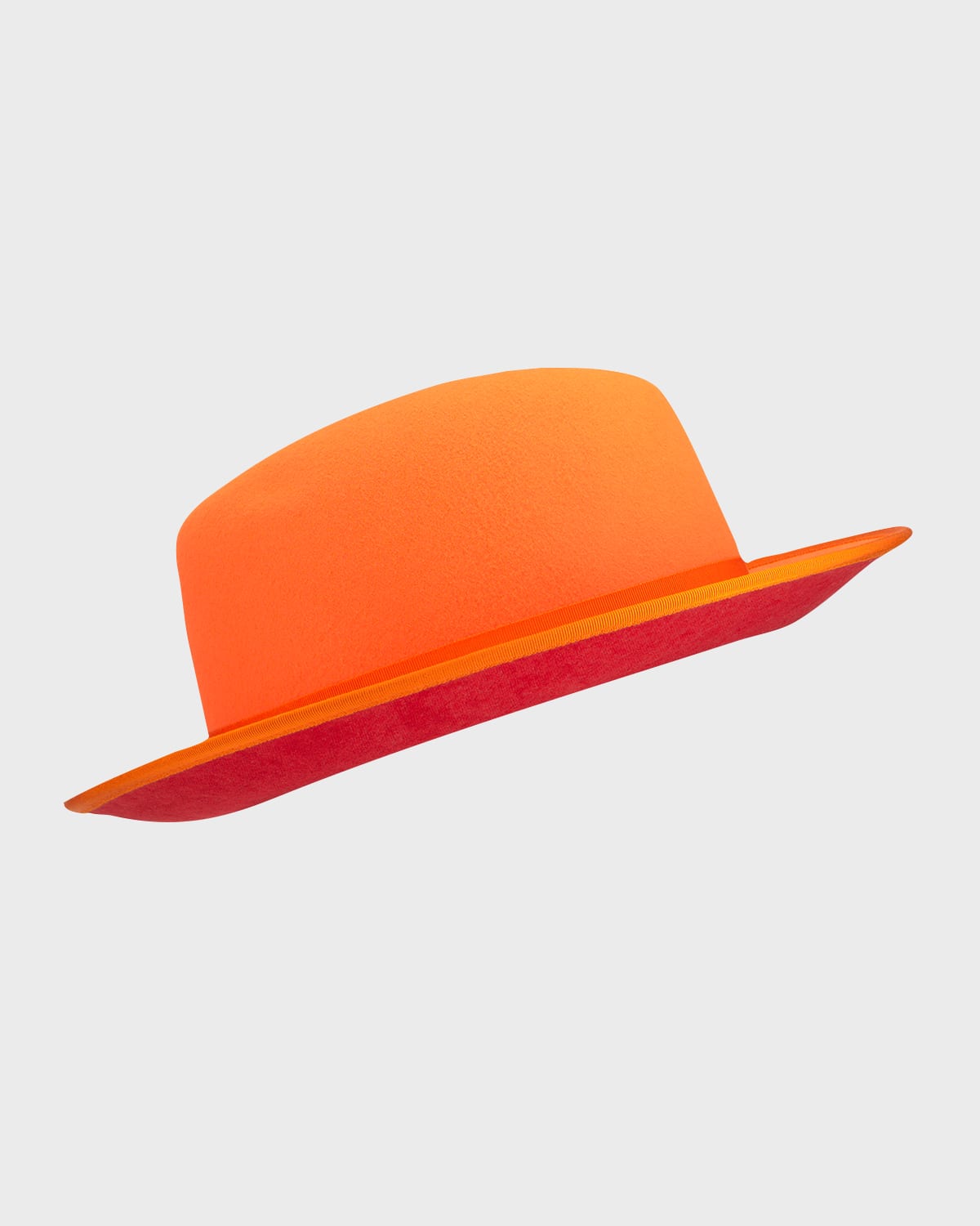 Keith James Men's King Fedora Hat In Tiger Orange