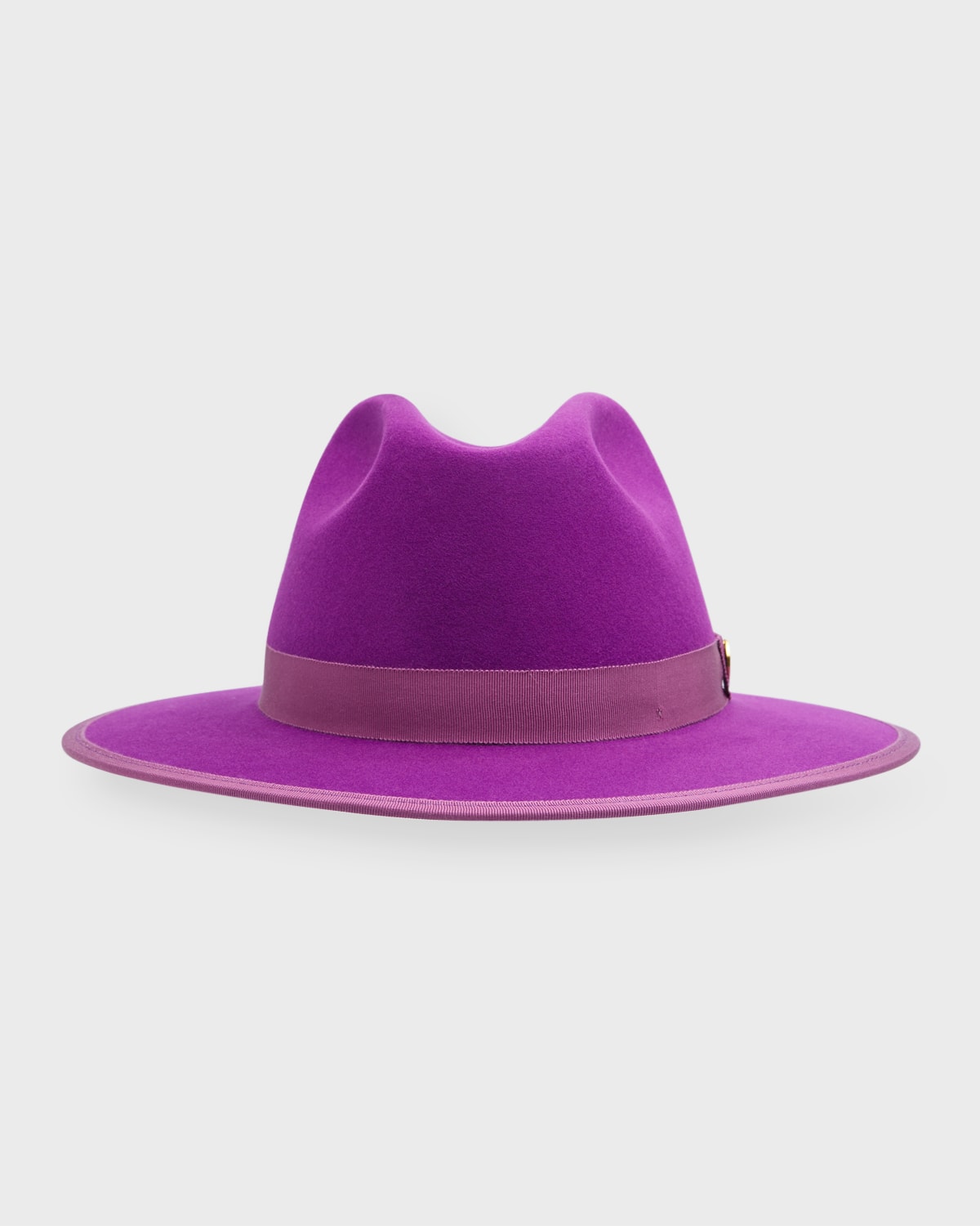 Keith James Men's Queen Red-brim Wool Fedora Hat In Violet Purple