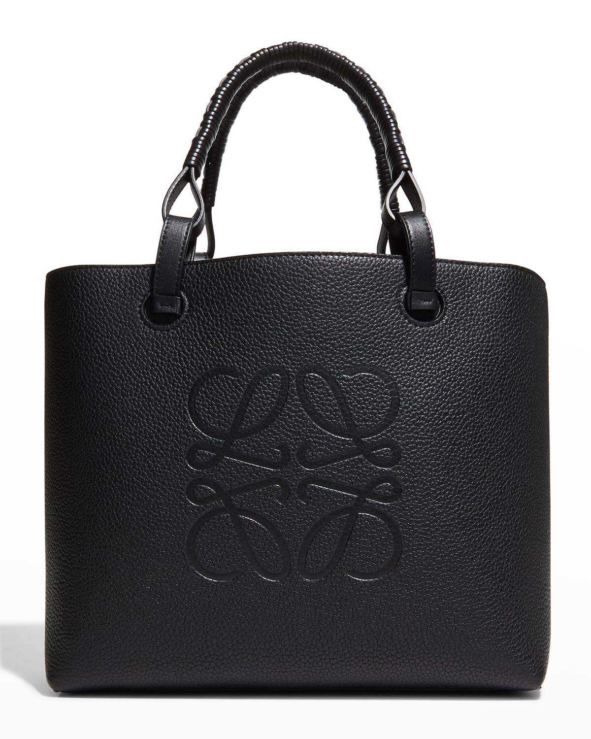 LOEWE ANAGRAM SMALL CLASSIC LEATHER TOTE BAG,PROD237330230