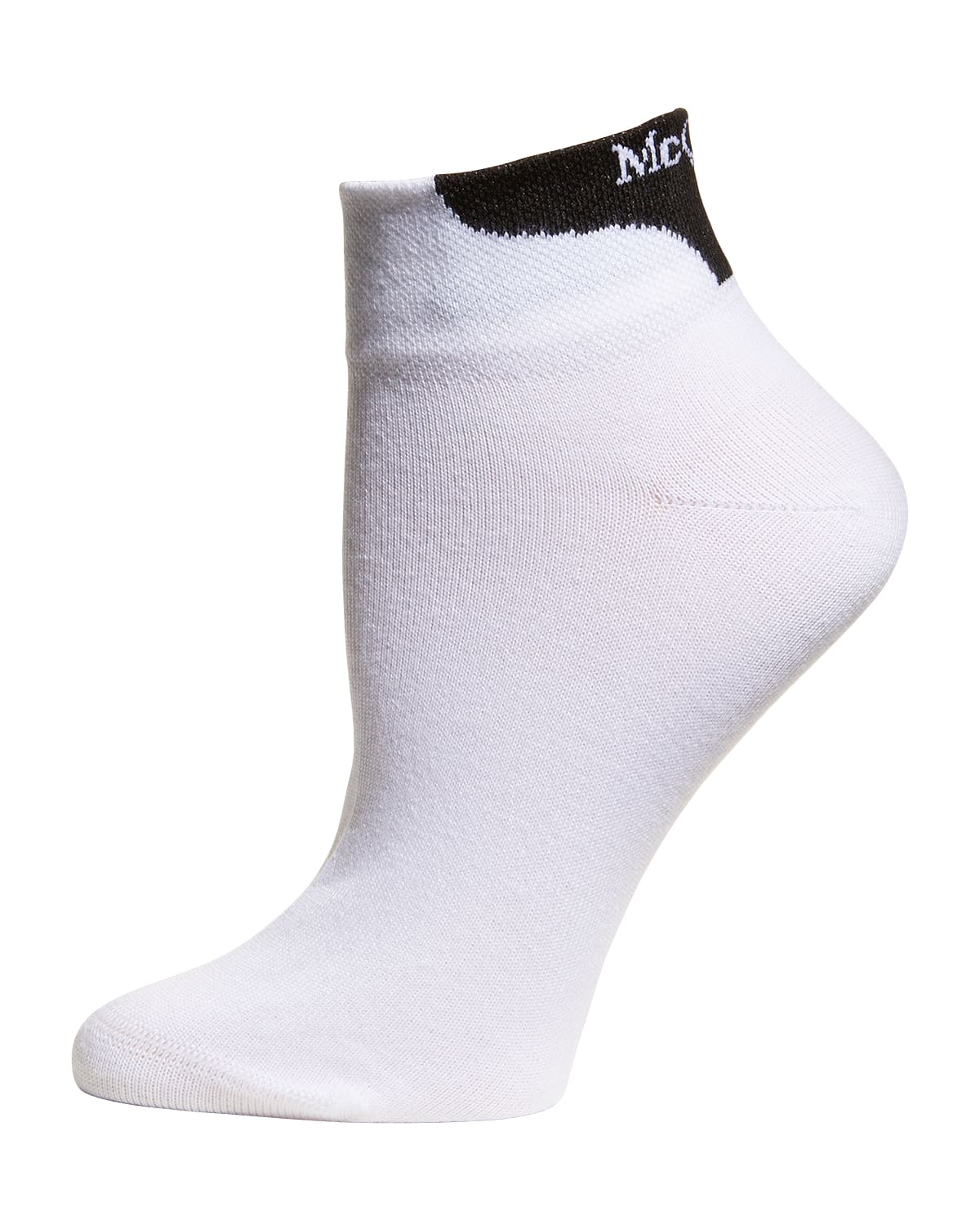 Alexander Mcqueen Logo Branded Ankle Sport Socks In White / Black