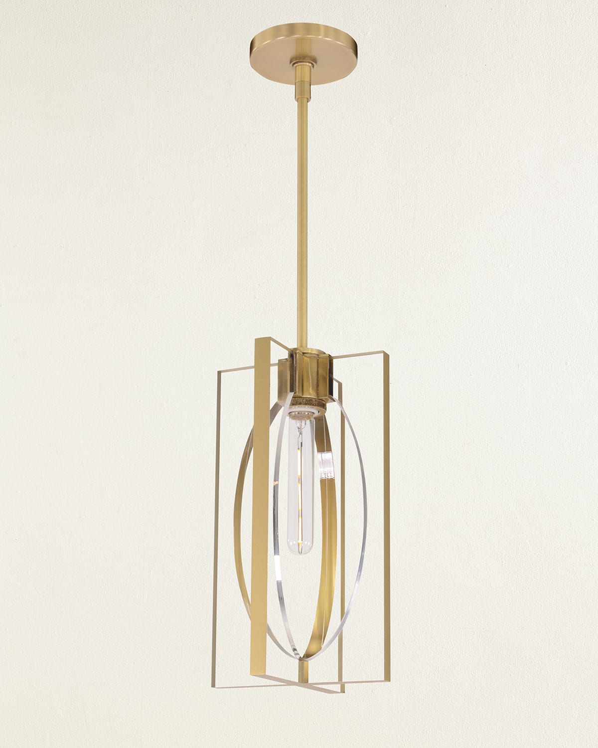 John-richard Collection Genesis Single-light Antique Brass Pendant In Gold