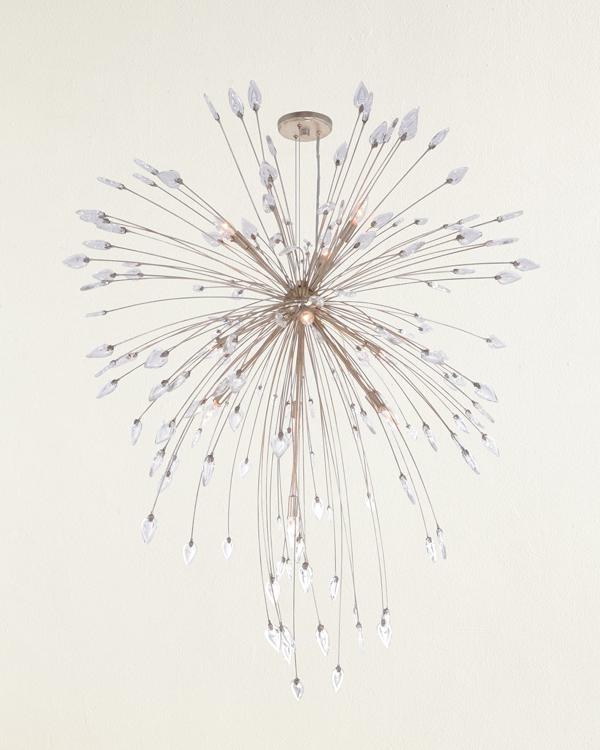John-richard Collection Reveille 10-light Crystal Pendant In Silver