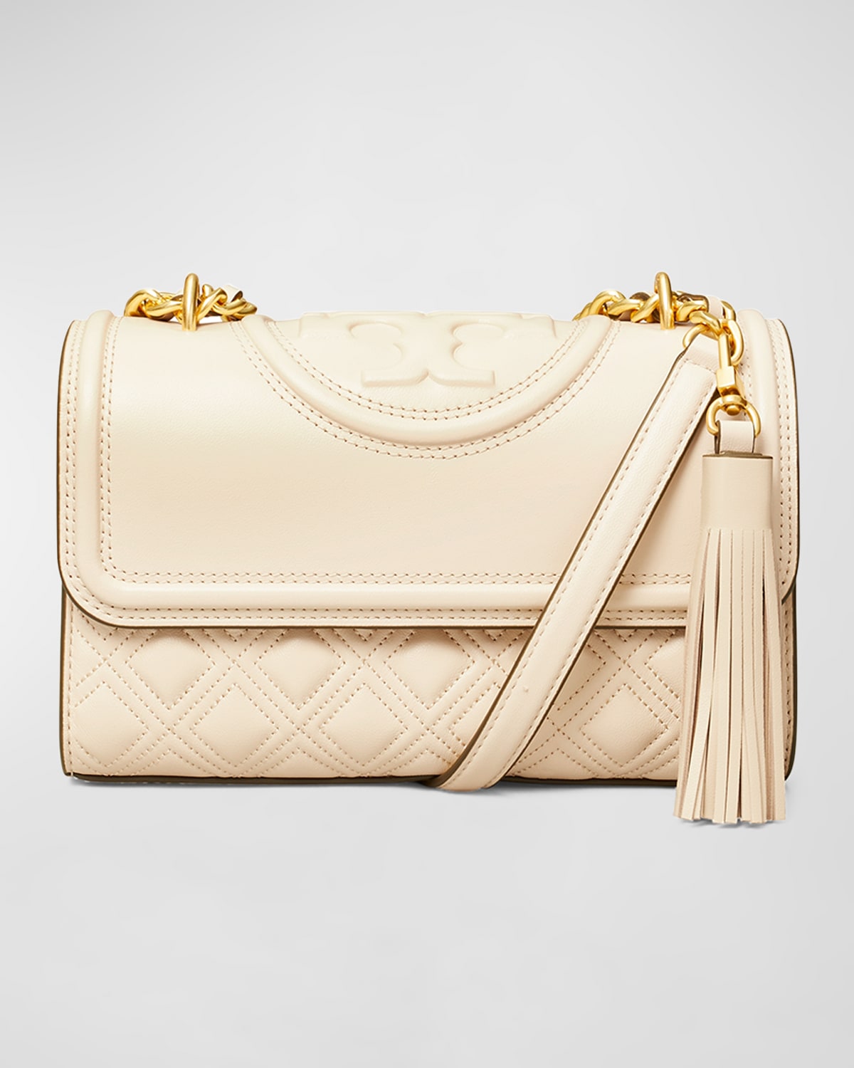 Tory Burch Fleming Small Convertible Shoulder Bag In New Cream | ModeSens