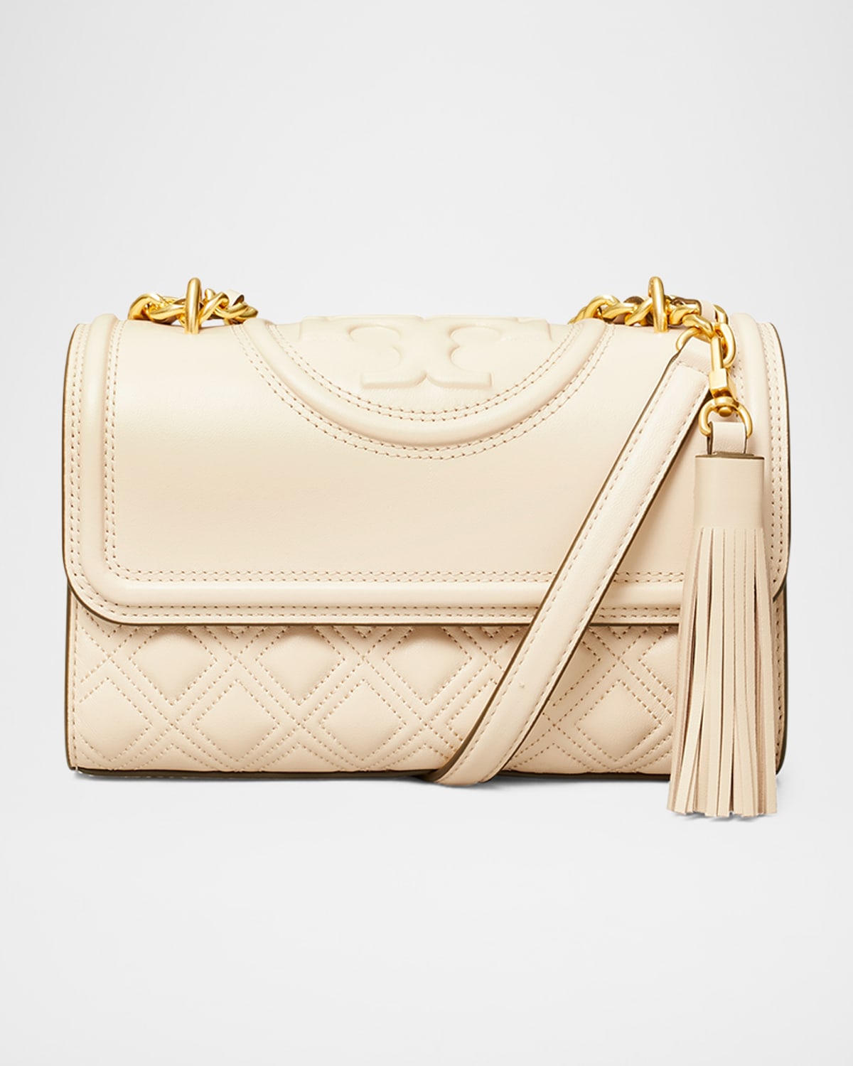 Tory Burch Fleming Small Convertible Shoulder Bag In New Cream | ModeSens