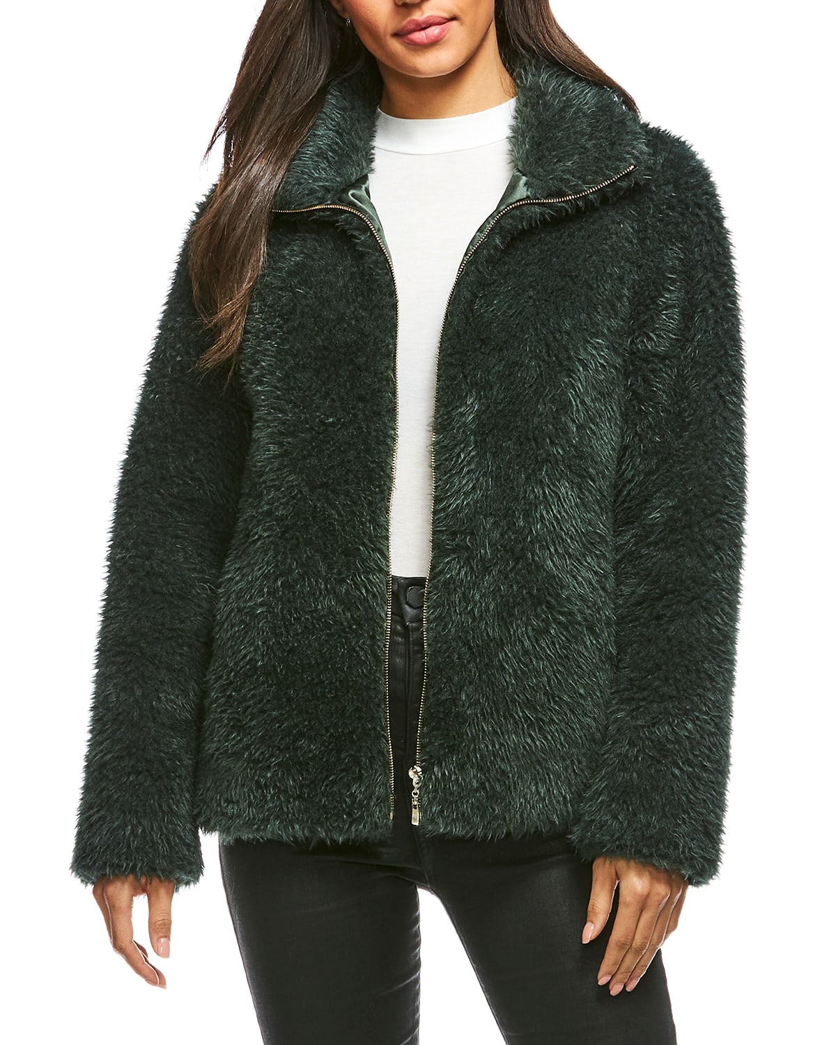 Fabulous Furs Essential Faux-Fur Zip Jacket