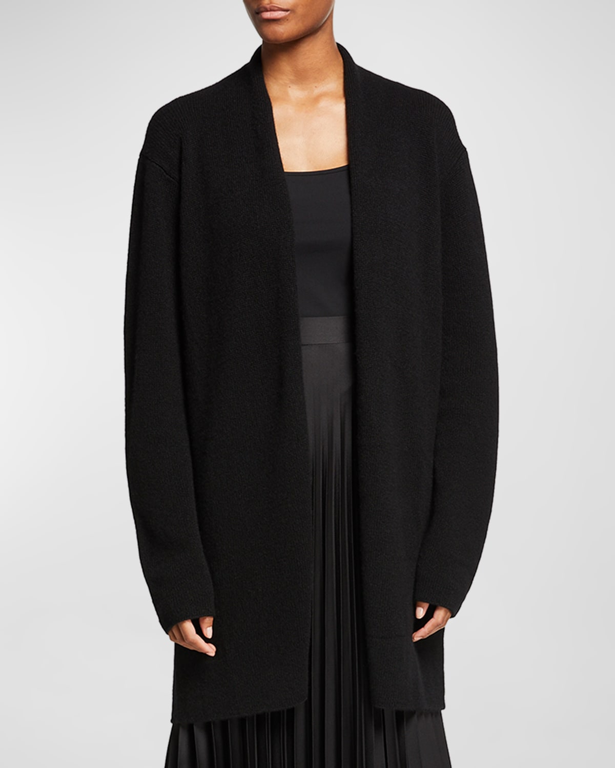 Shop The Row Fulham Open-front Cashmere Cardigan In Black
