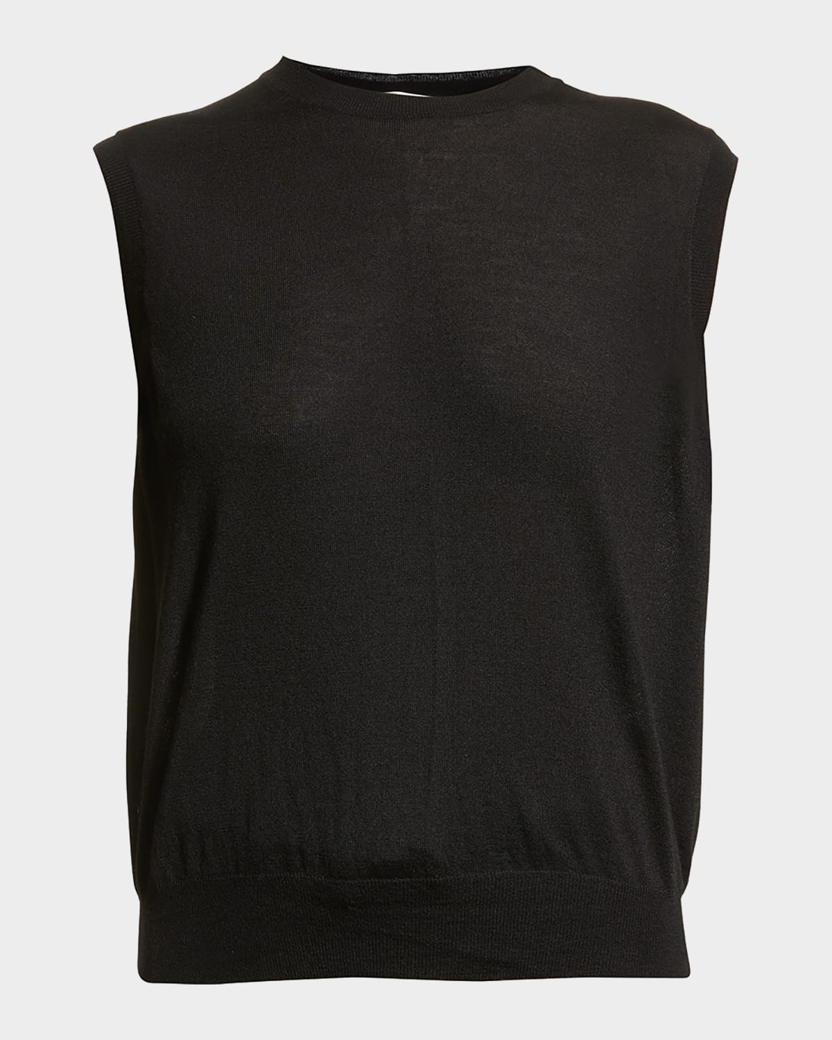 The Row Balham Cashmere Top In Medium Grey