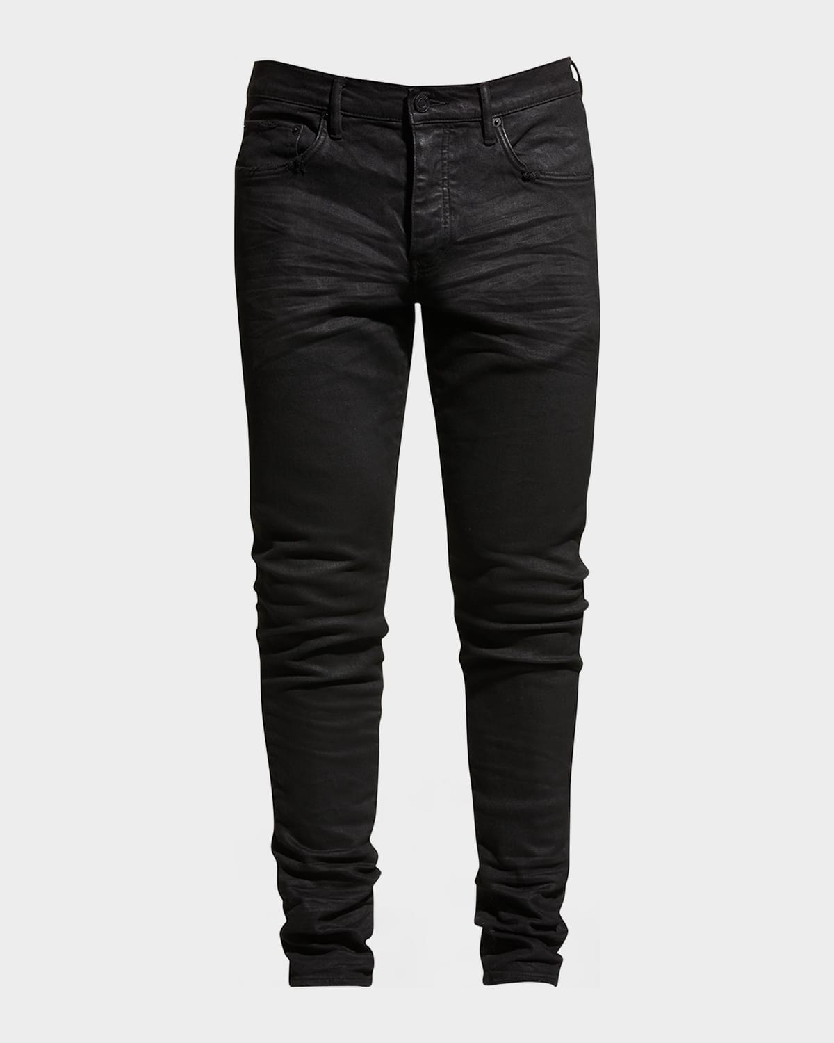 PURPLE Men's Slim-Fit Distressed Denim Skinny Jeans - Bergdorf Goodman