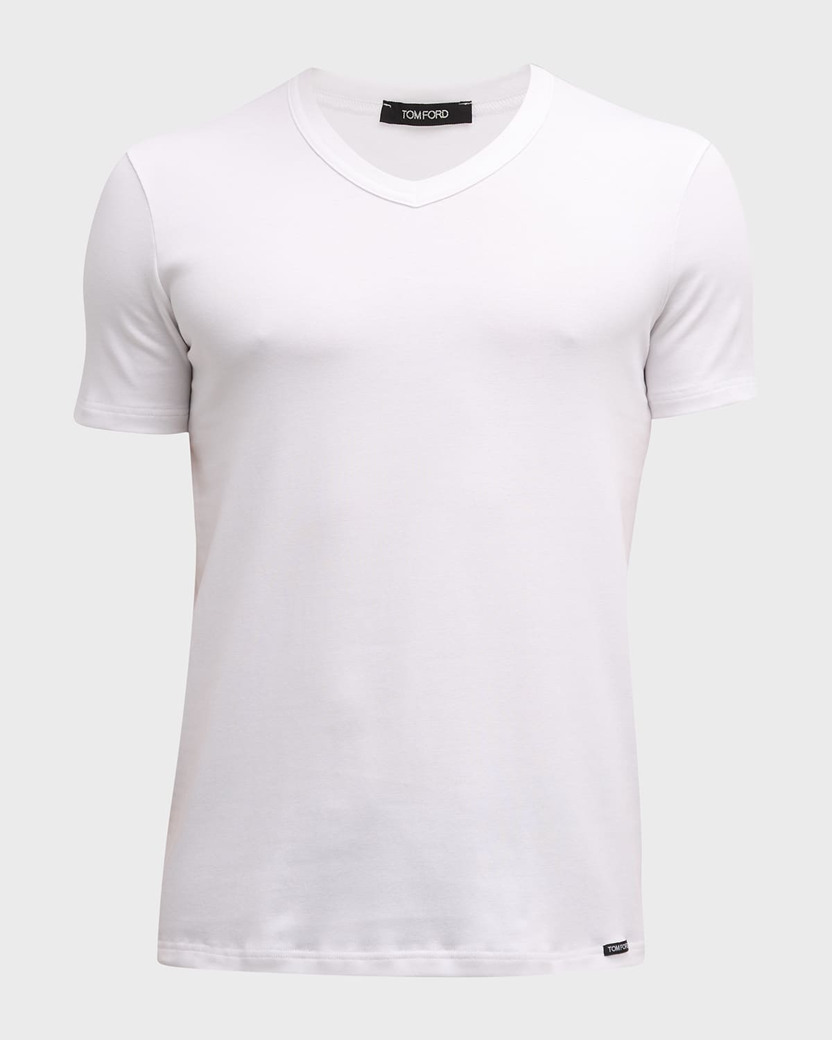 Shop Tom Ford Men's Cotton Stretch Jersey T-shirt In White