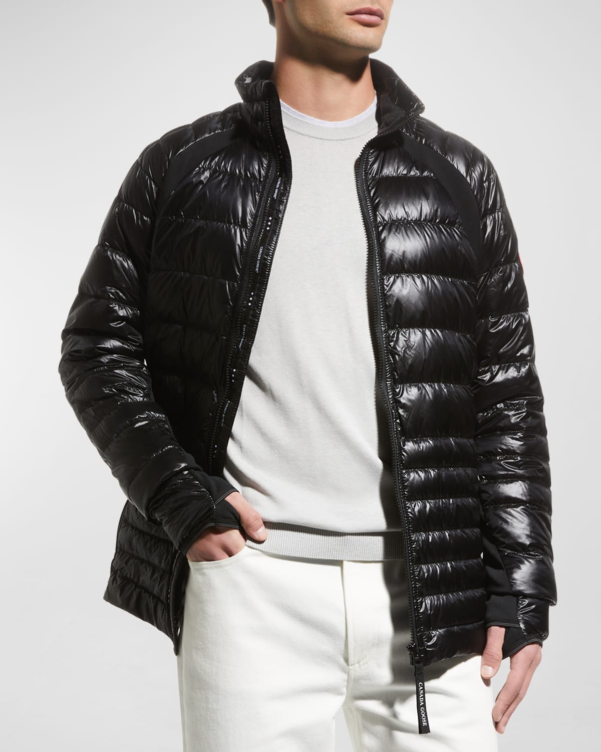 Shop Canada Goose Men's Hybridge Lite Quilted Jacket In Black