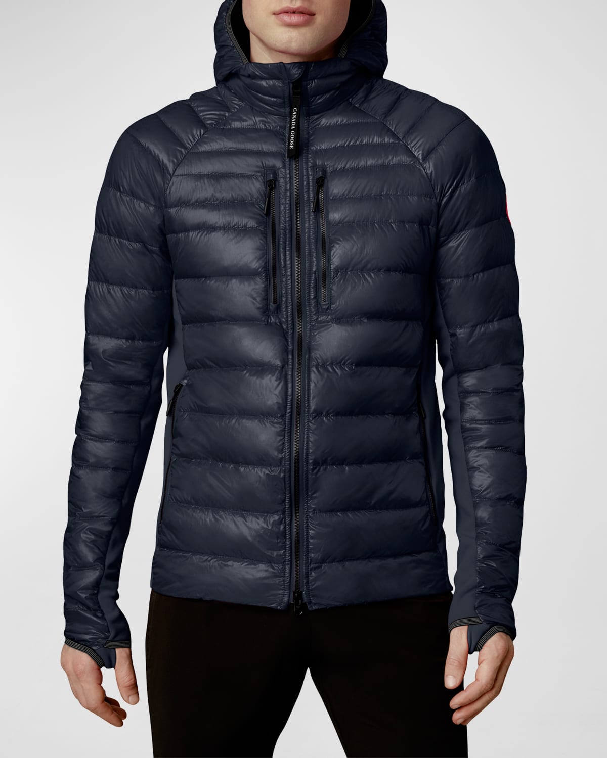 Shop Canada Goose Men's Hybridge Lite Hooded Jacket In Atlantic Navy