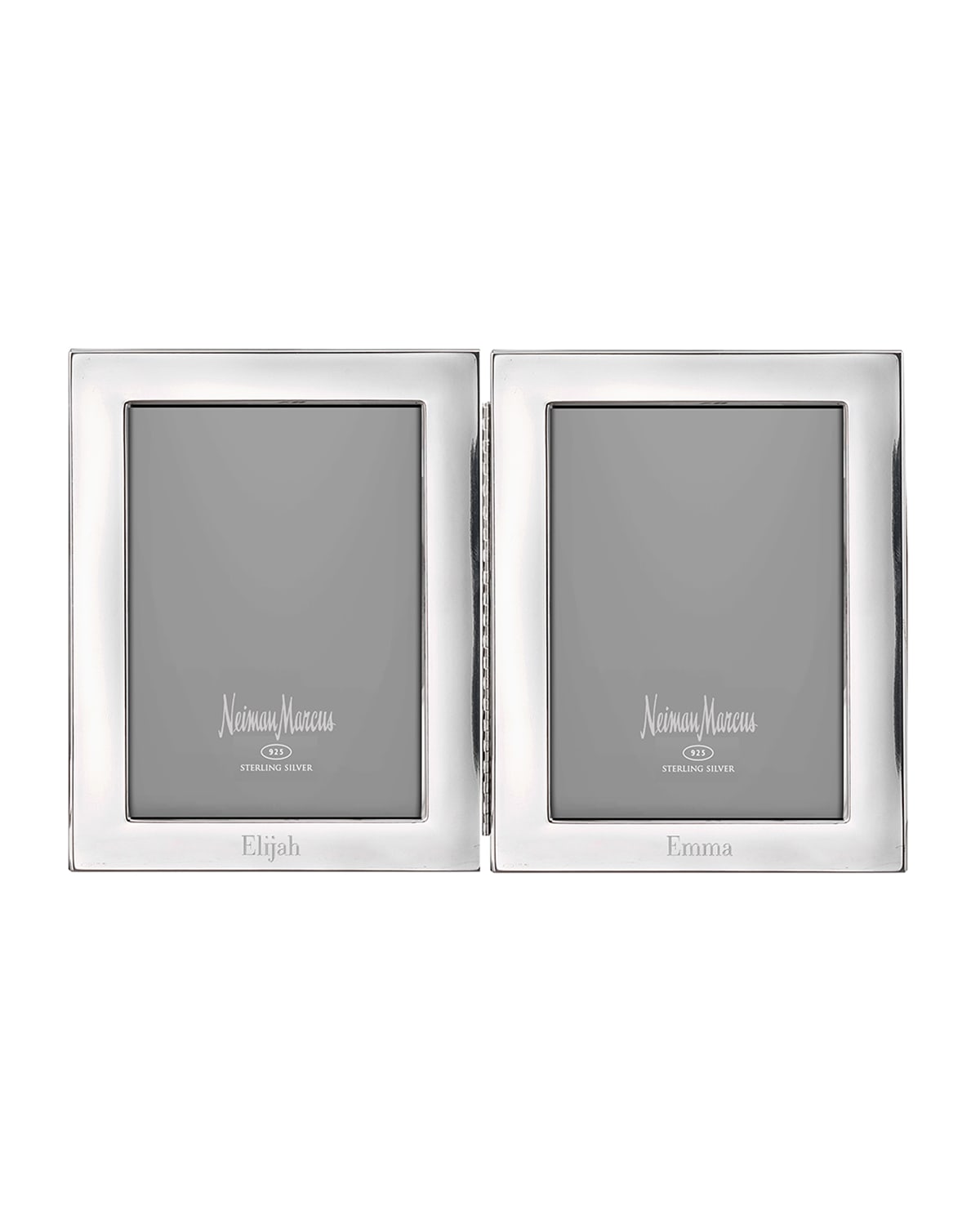 Cunill America Tiffany Plain Hinged Double Personalized Frame, 4" X 6" In Transparent