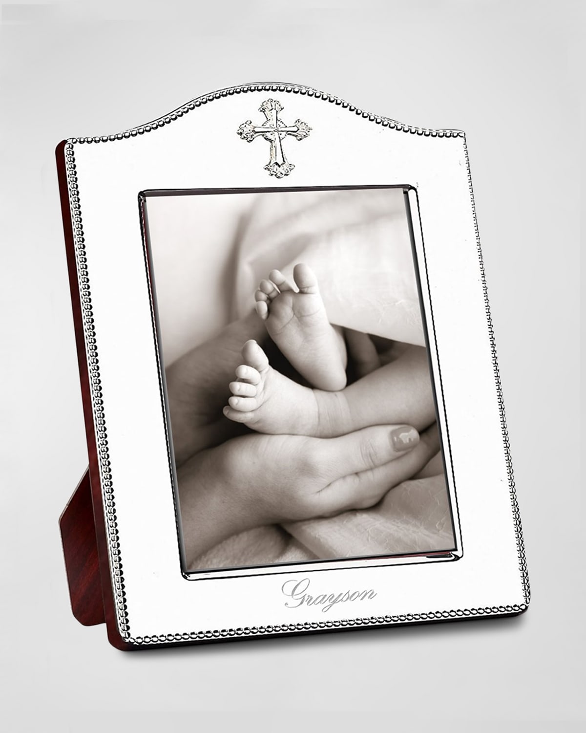 Cunill America Cross Personalizable Photo Frame, 4x6 In Silver 3