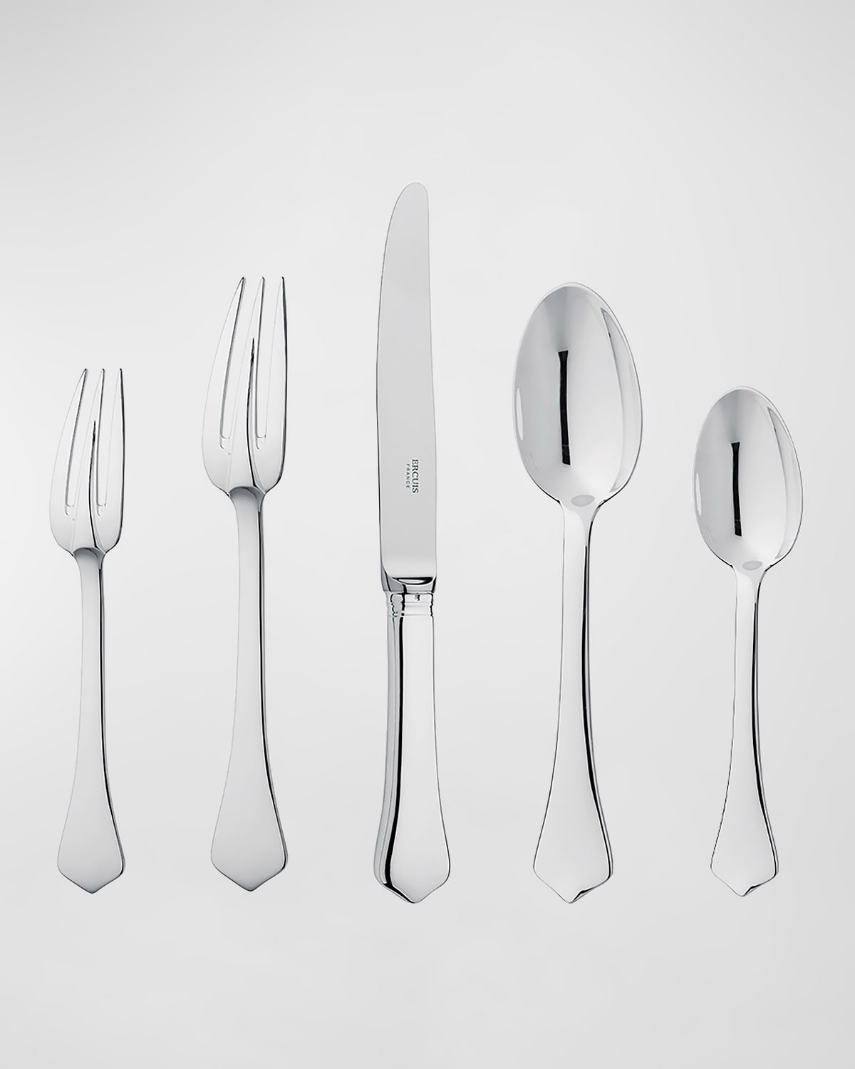 Ercuis Brantome Silver Plated 5-piece Flatware Place Setting In Silver