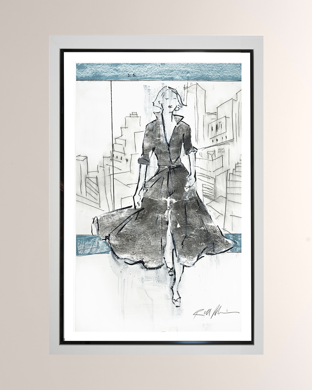 Shop Rfa Fine Art City Woman I Giclee Art In Multi