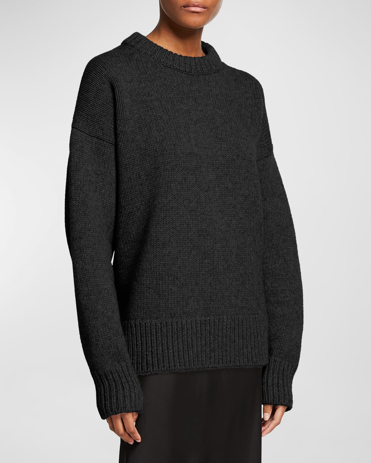 Shop The Row Ophelia Wool-cashmere Sweater In Black