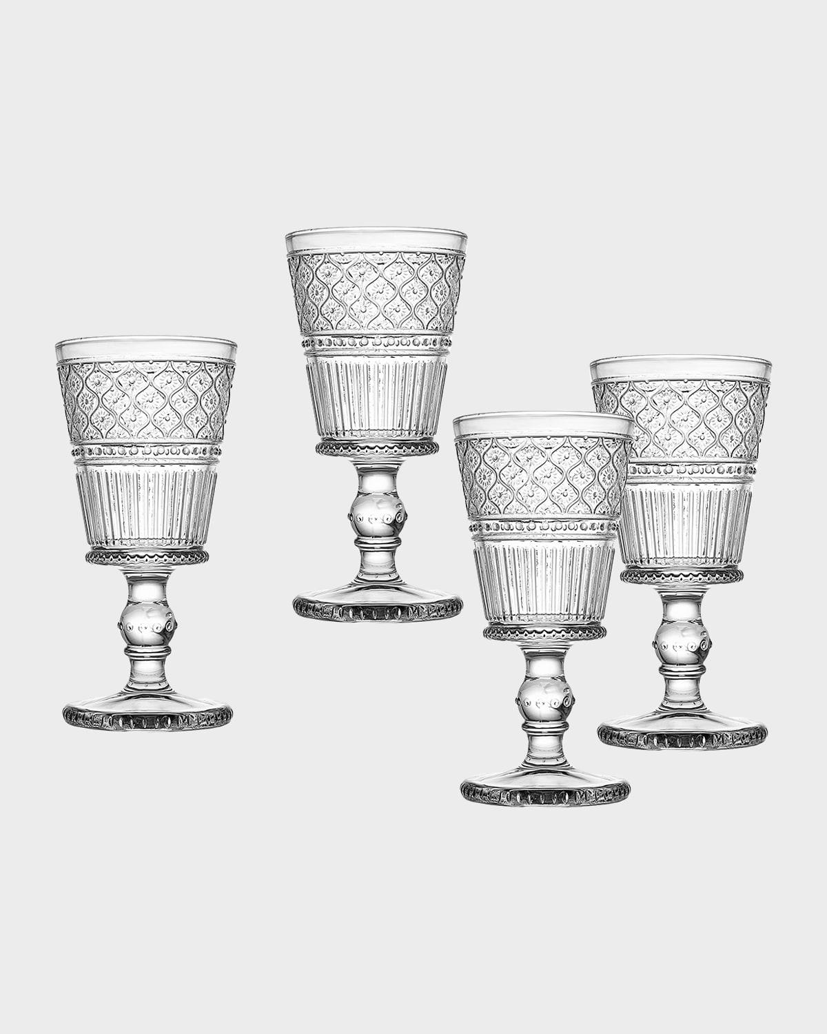 Godinger Clear Claro Set Of 4 Goblets