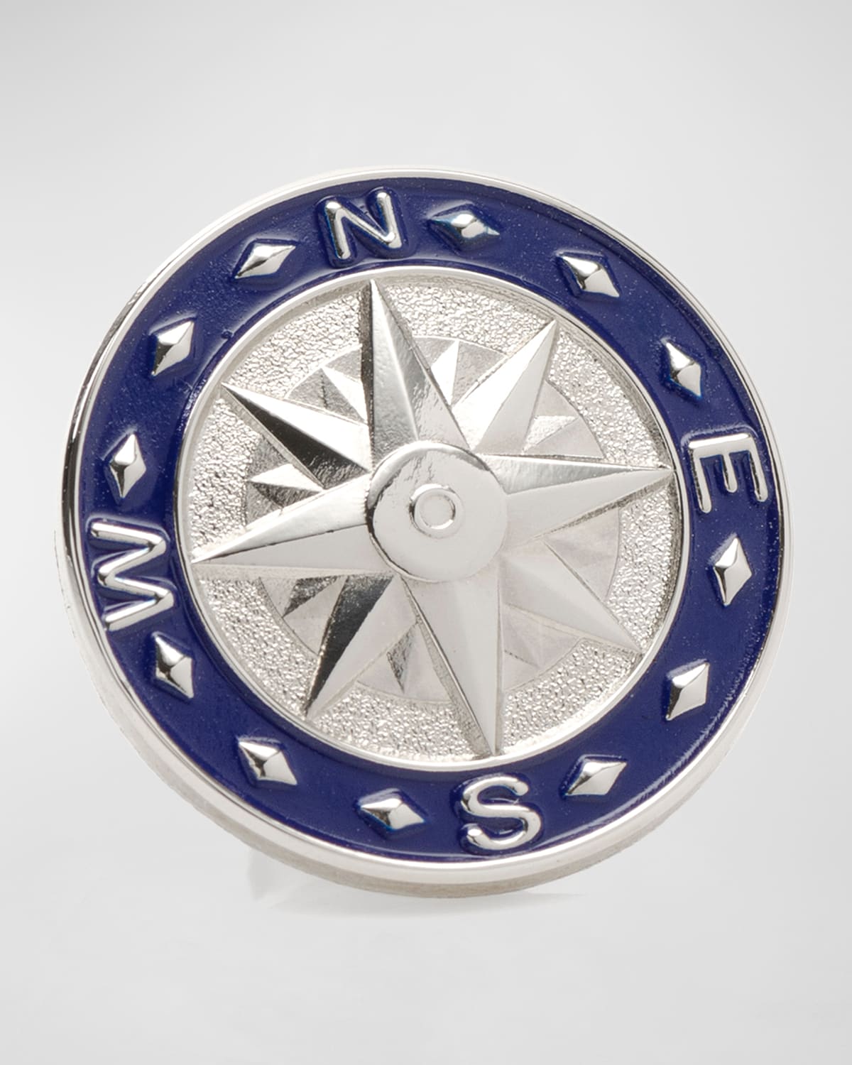 Men's Blue Compass Lapel Pin