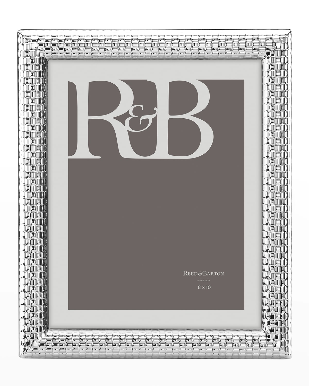 REED & BARTON WATCHBAND SILVER PHOTO FRAME, 8" X 10"