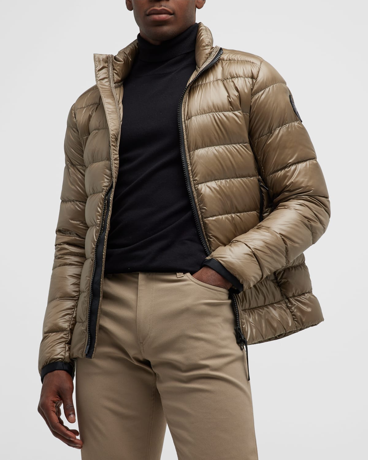 Canada Goose Men's Crofton Quilted Nylon Jacket In Northwood Khaki