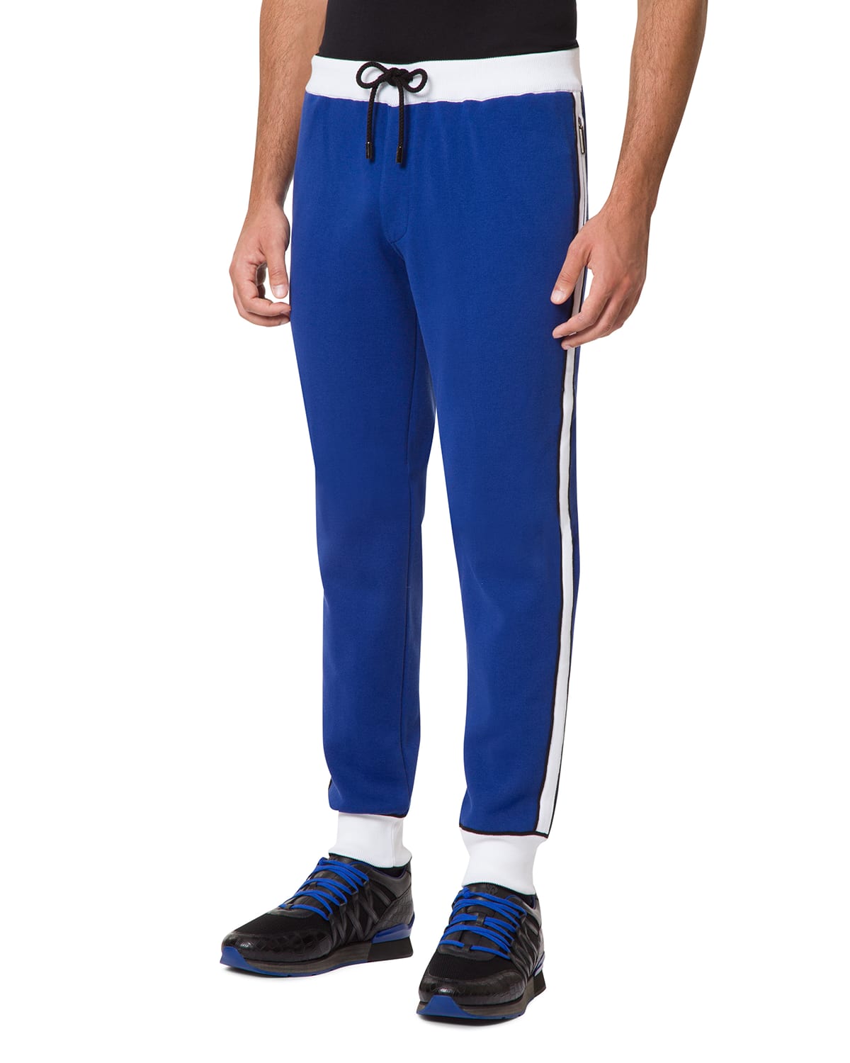 Stefano Ricci Men's Colourblock Jogging Suit Trousers In Blue