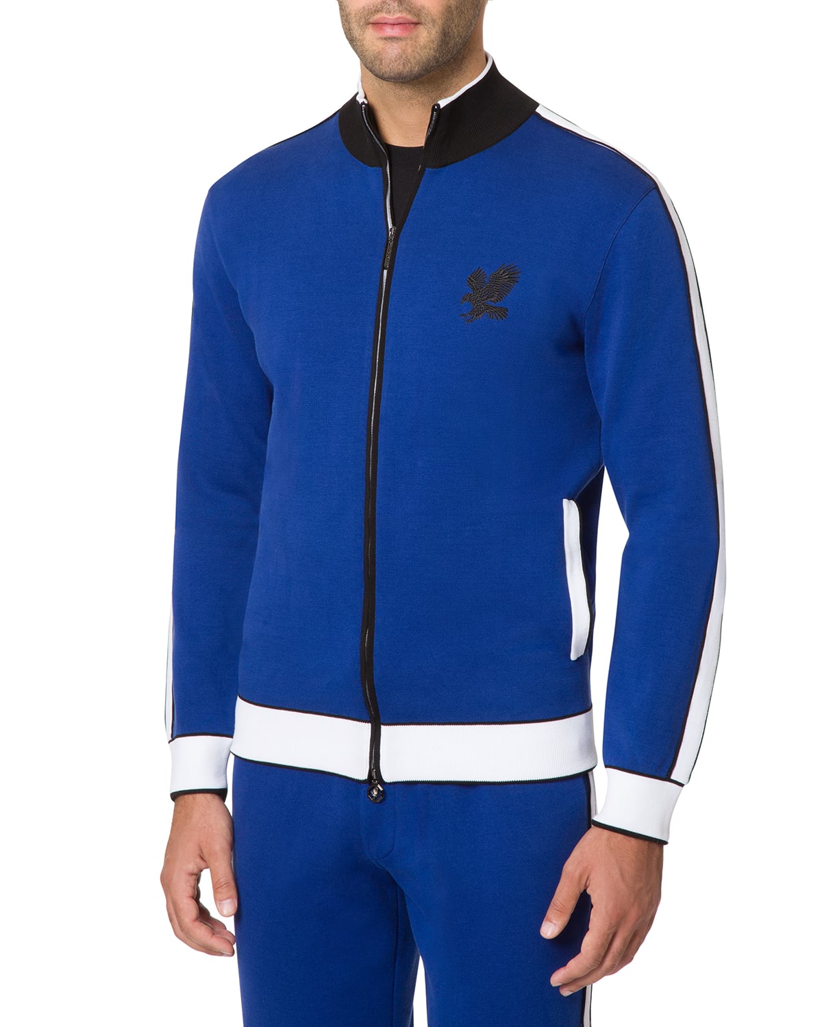 Stefano Ricci Men's Colorblock Jogging Suit Jacket In Blue