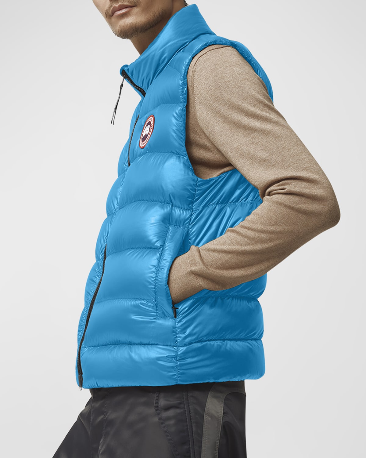 Canada Goose Men's Crofton Quilted Down Vest In Glacier Blue