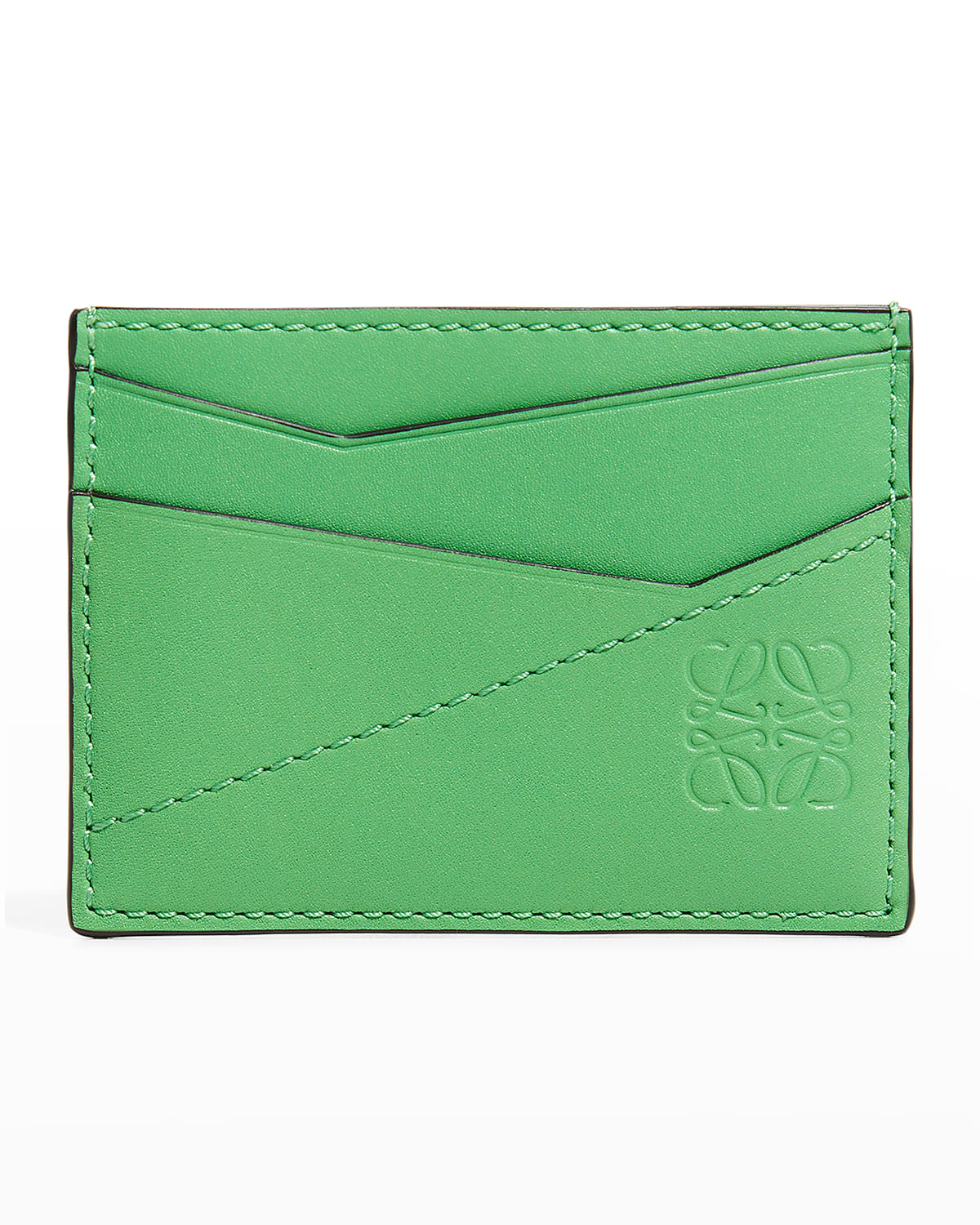 LOEWE MEN'S PUZZLE STITCHED LEATHER CARD CASE