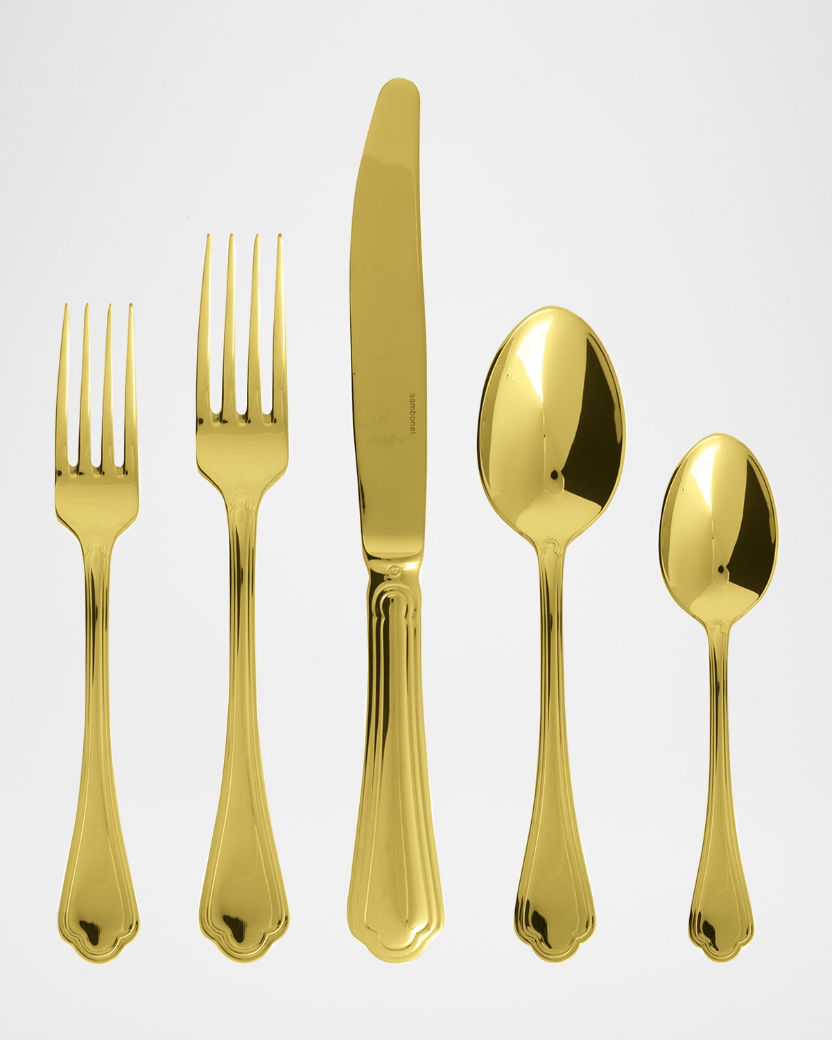 Sambonet Filet Toiras Gold 5-piece Flatware Place Setting In Gold