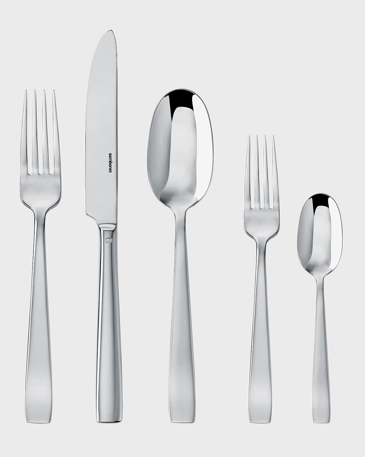 Shop Sambonet Flat 5-piece Flatware Place Setting In Silver