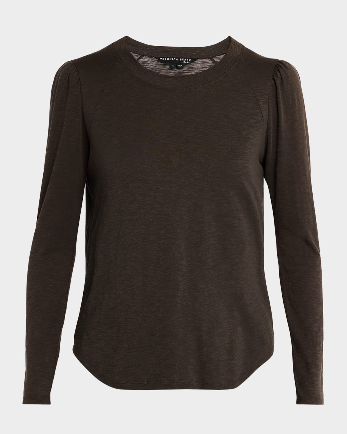 Veronica Beard Jeans Mason Long-sleeve Baseball Tee In Charcoal