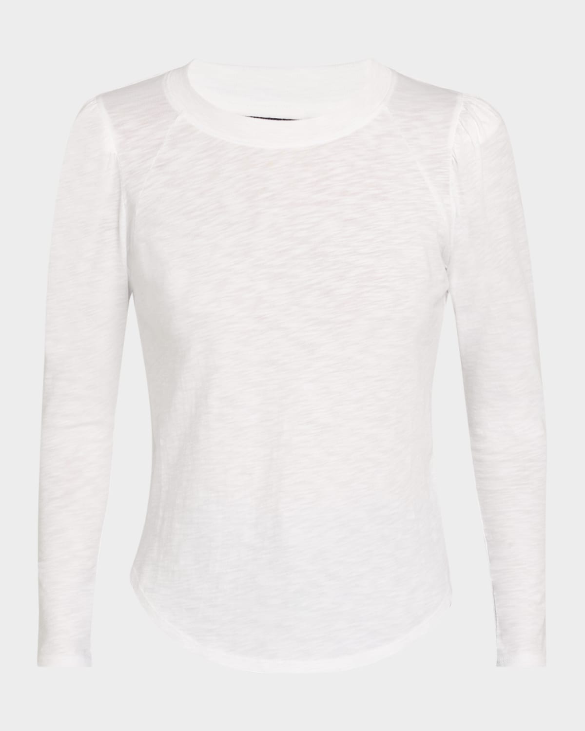 Shop Veronica Beard Jeans Mason Long-sleeve Baseball Tee In White