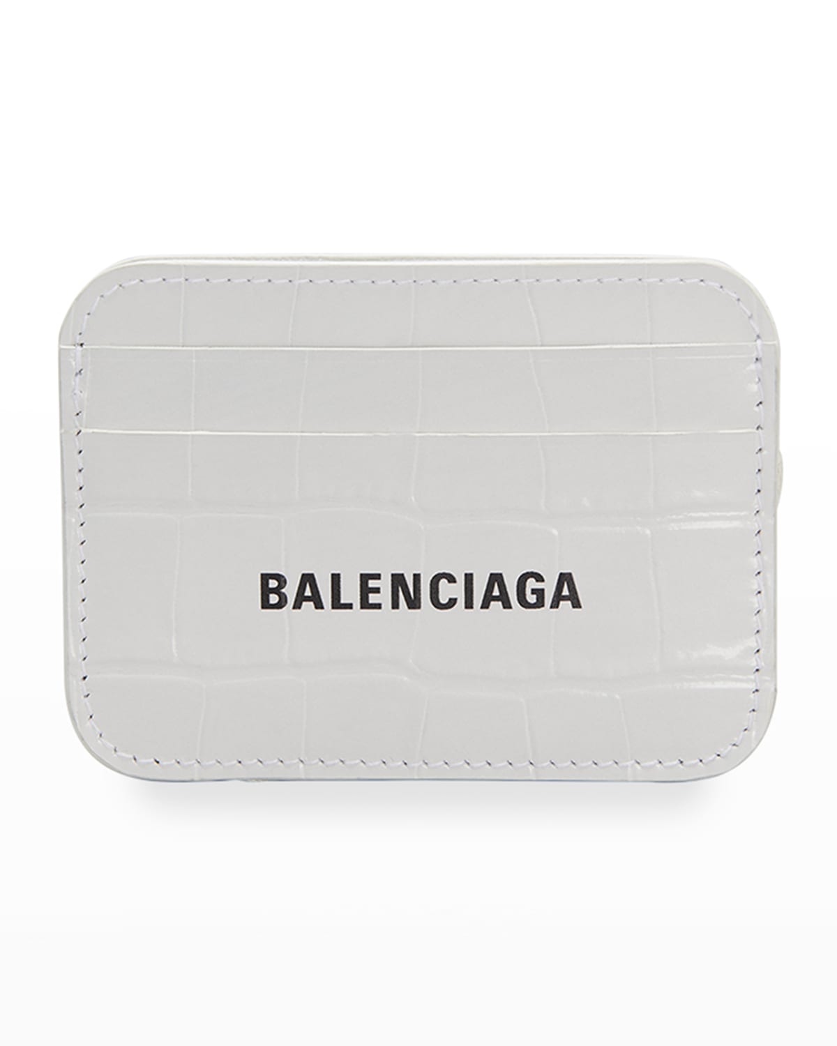 Balenciaga Cash Card Holder - Shiny Croc Embossed