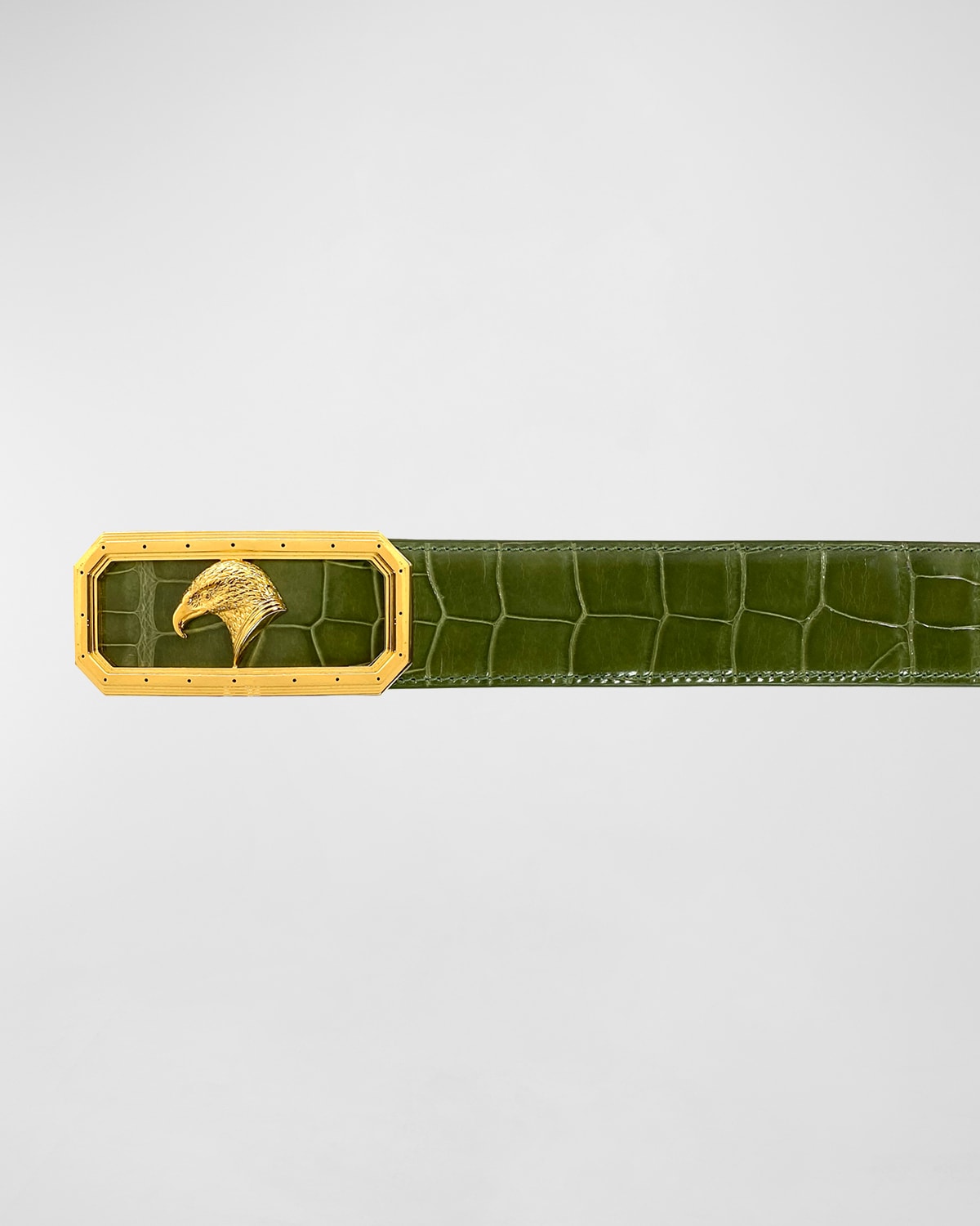 Men's Signature Eagle Crocodile Leather Belt