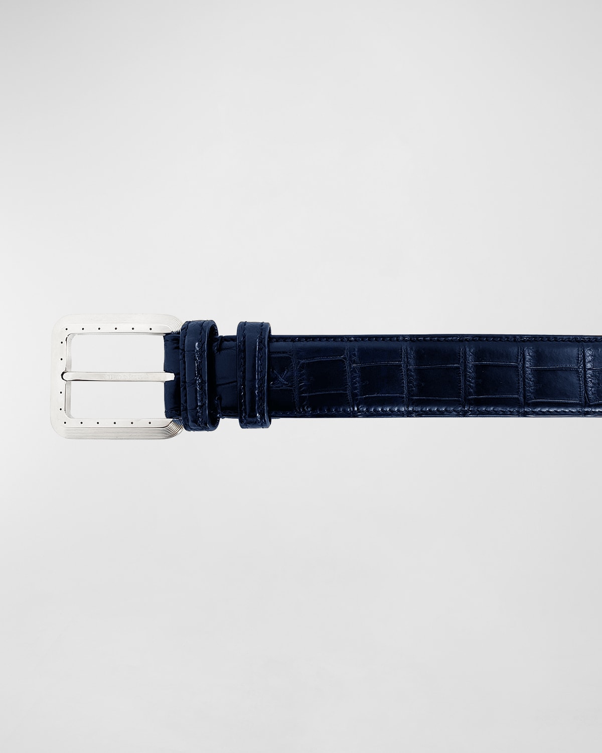 Stefano Ricci Men's Crocodile Leather Belt In Blue