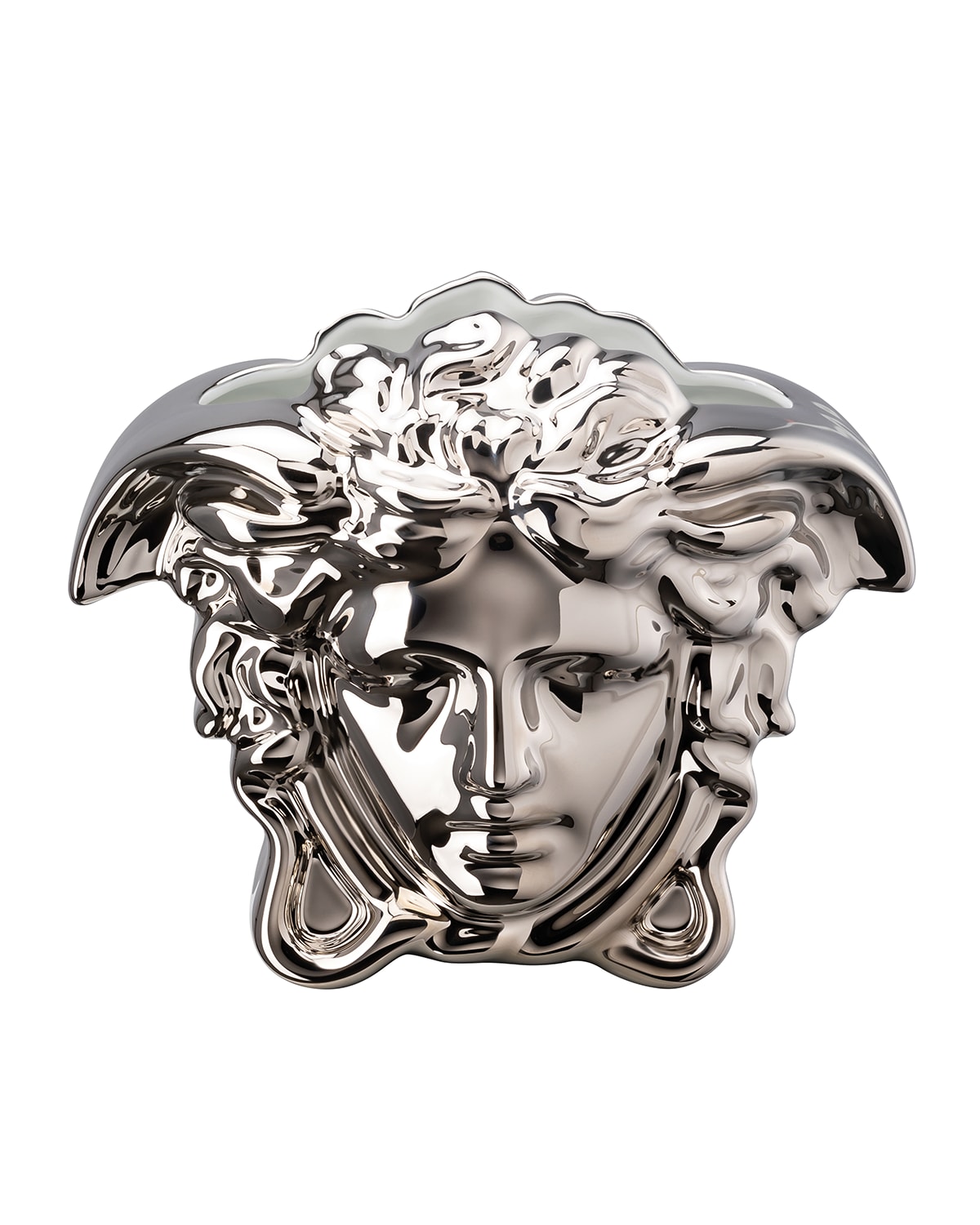 Shop Versace Medusa Grande Vase In Silver