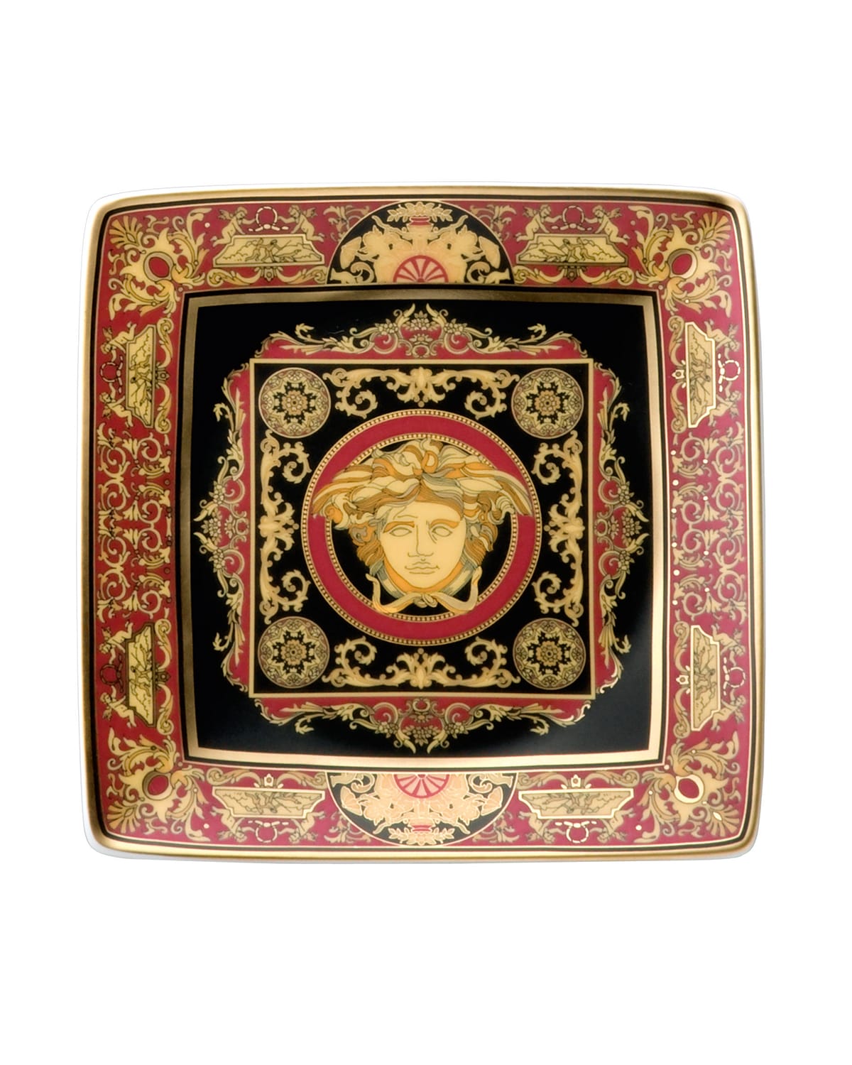 Shop Versace Medusa Canape Dish In Red